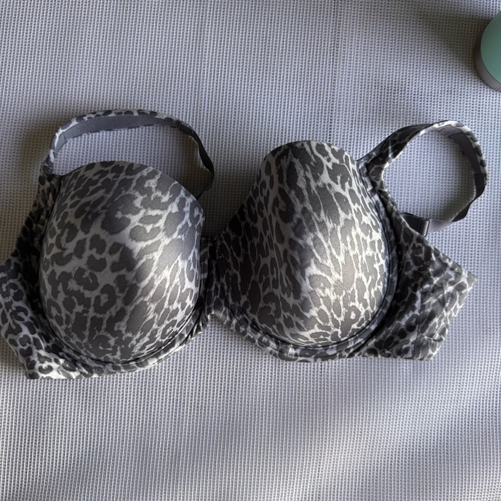 SOMA WOMENS 40D Gray Leopard Print Bra